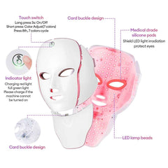 Facial LED Light Mask with Neck – Photon Therapy | Blushia 4